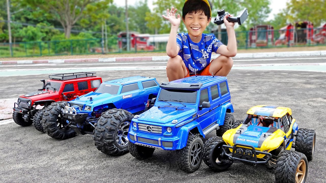 예준이의 자동차 장난감 레이싱 조종놀이 몬스터 트럭 경주놀이 Car Toy Racing with Monster Truck