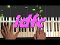 Blackbear Idfc Piano Tutorial Lesson Blackbear Idfc Piano Tutorial Lesson