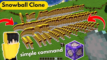 Snowball Player Clone (working) 🧊Minecraft Cool Commands JAVA