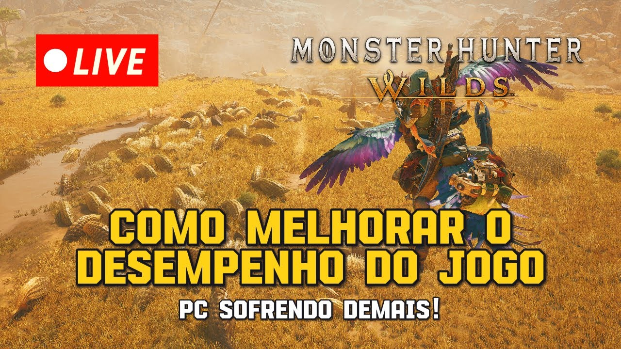 Como melhorar o DESEMPENHO de MONSTER HUNTER WILDS? Gameplay ao vivo ...