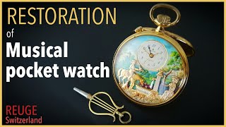 Restoration of alluring music box pocket watch - Reuge Automaton - by Nicholas Hacko by Master Watchmaker 67,191 views 3 years ago 14 minutes, 51 seconds