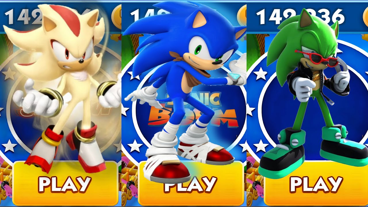 Sonic Dash - Super Shadow VS Sonic Boom VS Vector Boom - Movie Sonic vs ...
