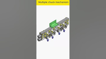 Multiple chuck mechanism #cad #machine #mechanical #engineering #mechanic