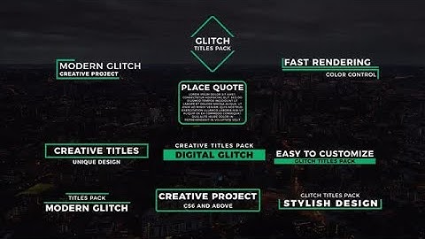 Glitch Titles Motion Graphics Templates