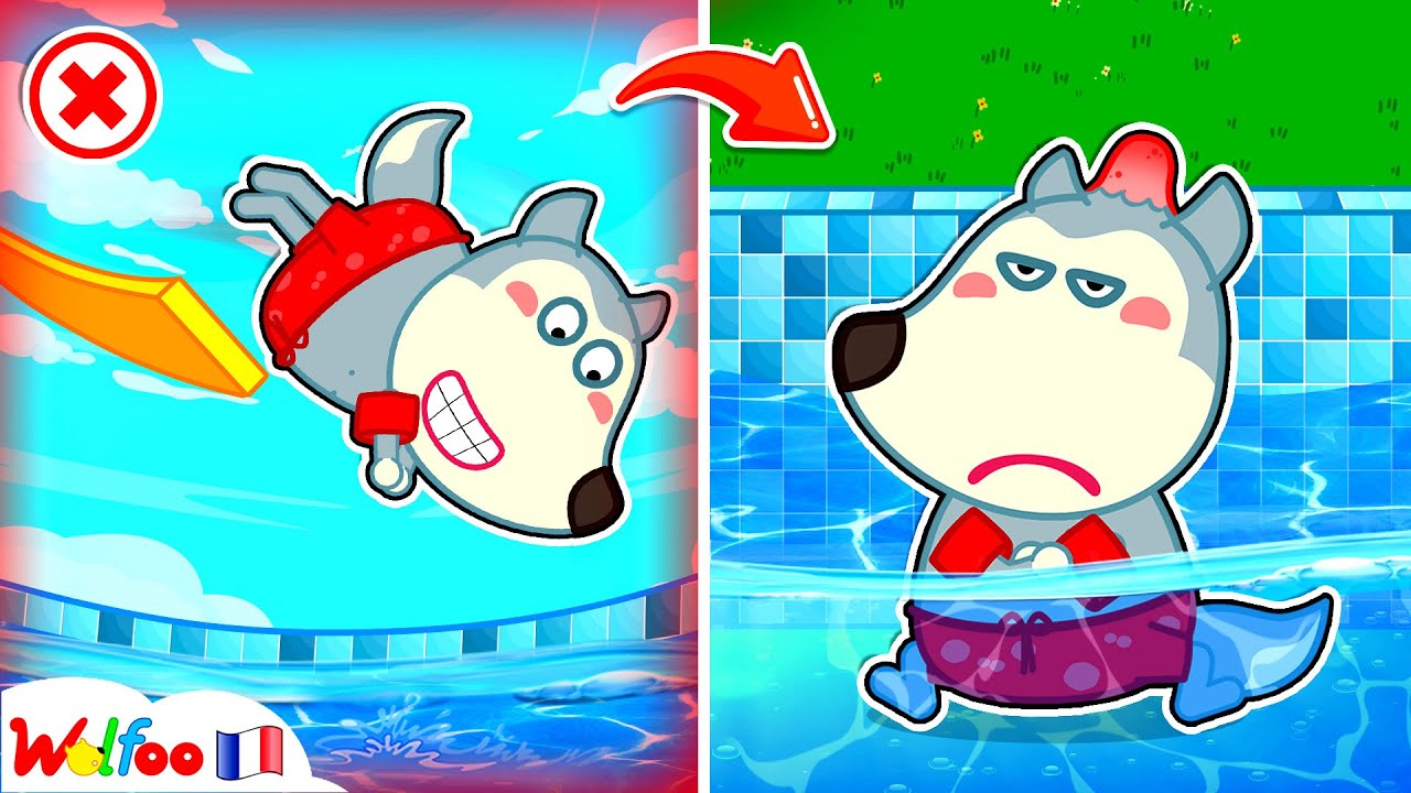 Non, Wolfoo, Jouez En Toute Sécurité ! - Règles De Sécurité À La Piscine 🎉 Collection D'épisodes