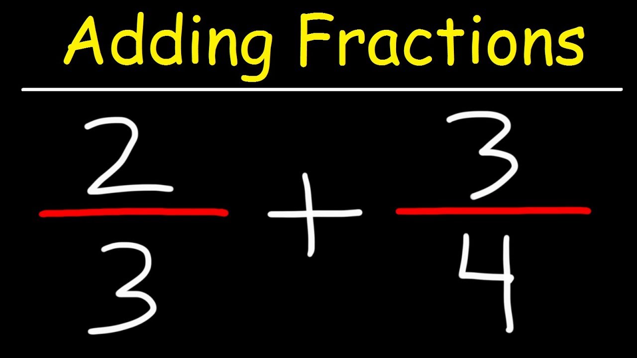 Adding Fractions With Unlike Denominators 