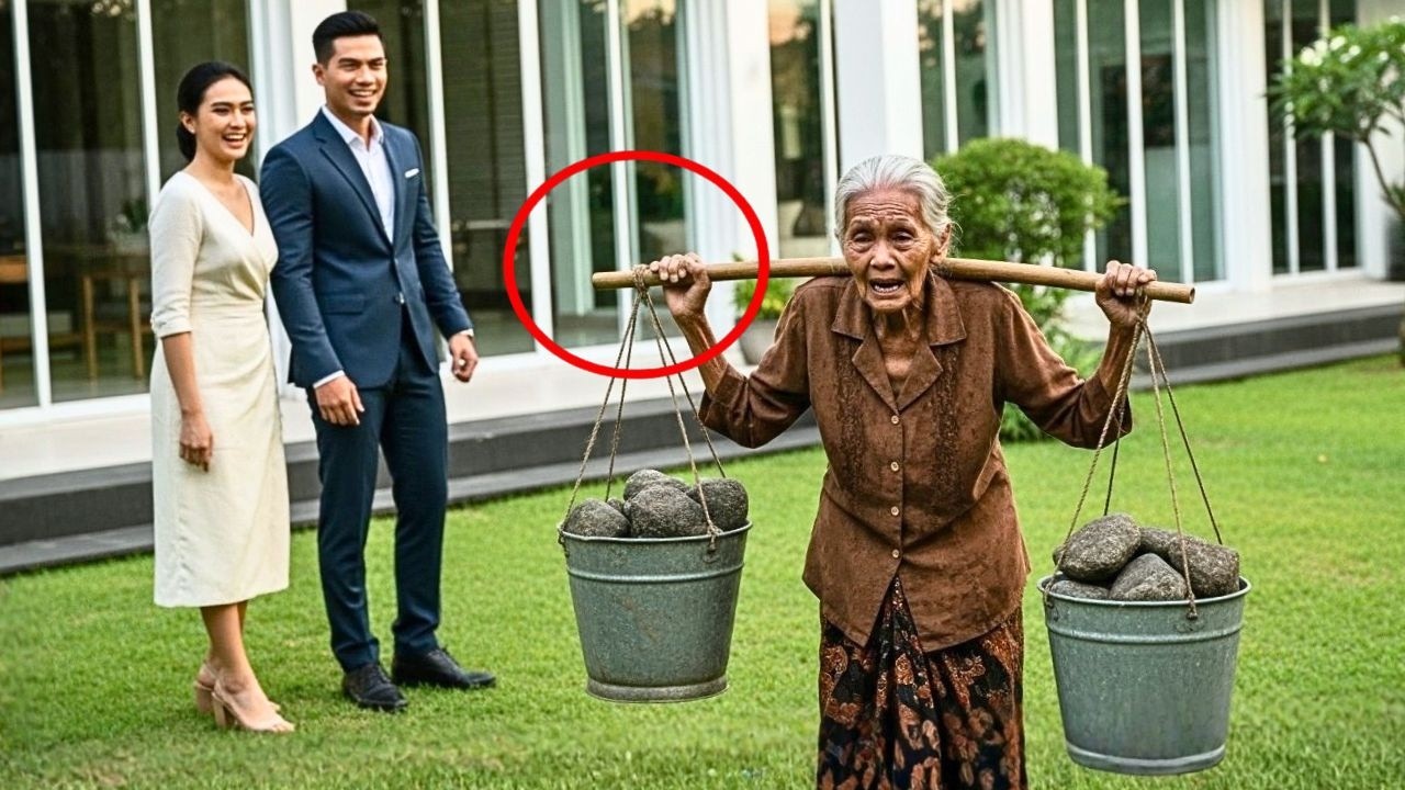 Pasangan Miliader Memaksa Ibu Tuanya Angkut Batu, Tak Disangka, Rahasia Ibu Tua Bikin Semua Terdiam…