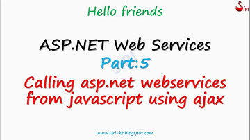 asp.net web services calling ajax from javascript