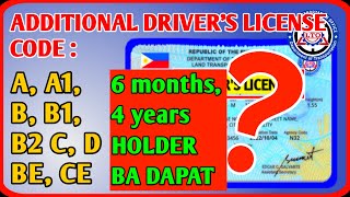 Famous Additional Driver's License Code - Ilang Taon at Ilang Buwan pwede magpa Additional Code? Profile