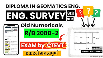 How to calculate Volume of Earthwork using Spot Levels-Engineering Survey Old Numerical-Part 2