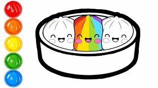 Colorful Squishy Dumpling Friends | Easy Coloring for Kids