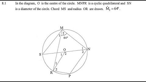 A | NOVEMBER 2022 GRADE 12 MATHEMATICS P2 - Circle geometry: Question 8 | PAPER 2