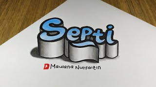 MENGGAMBAR NAMA KEREN 3D DI KERTAS