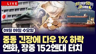  중동 우려에 다우 1% 급락 | 반도체 상승 속 엔비디아만 약세 | 엔화, 장중 152엔대 터치 | #엔비디아 #테슬라 #퀄컴