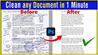 How to remove Handwritten Text, Stamp, Signature from Document | Clean any document in Photoshop screenshot 2