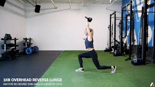 1KB Overhead Reverse Lunge