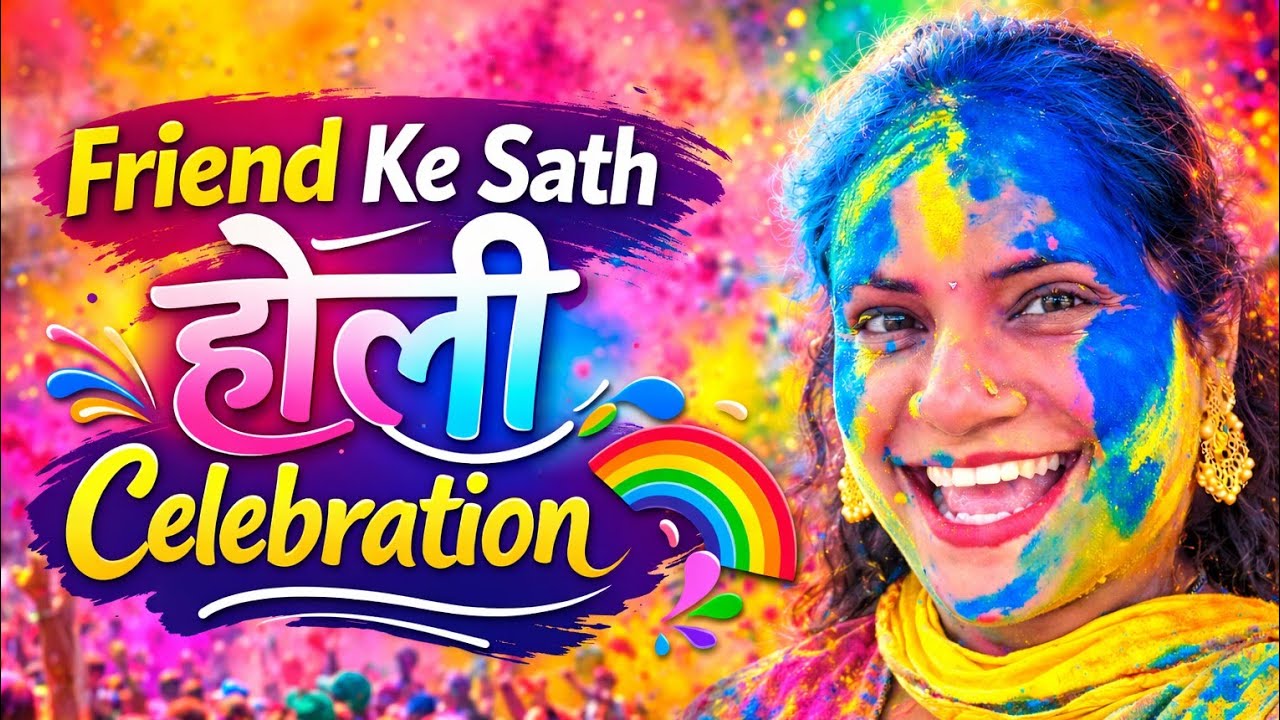 Holi Milan Masti Festival 2026 🌈🔥 Friends Ke Saath Holi Celebration #vlog #poonamraiswalvlogs #trend