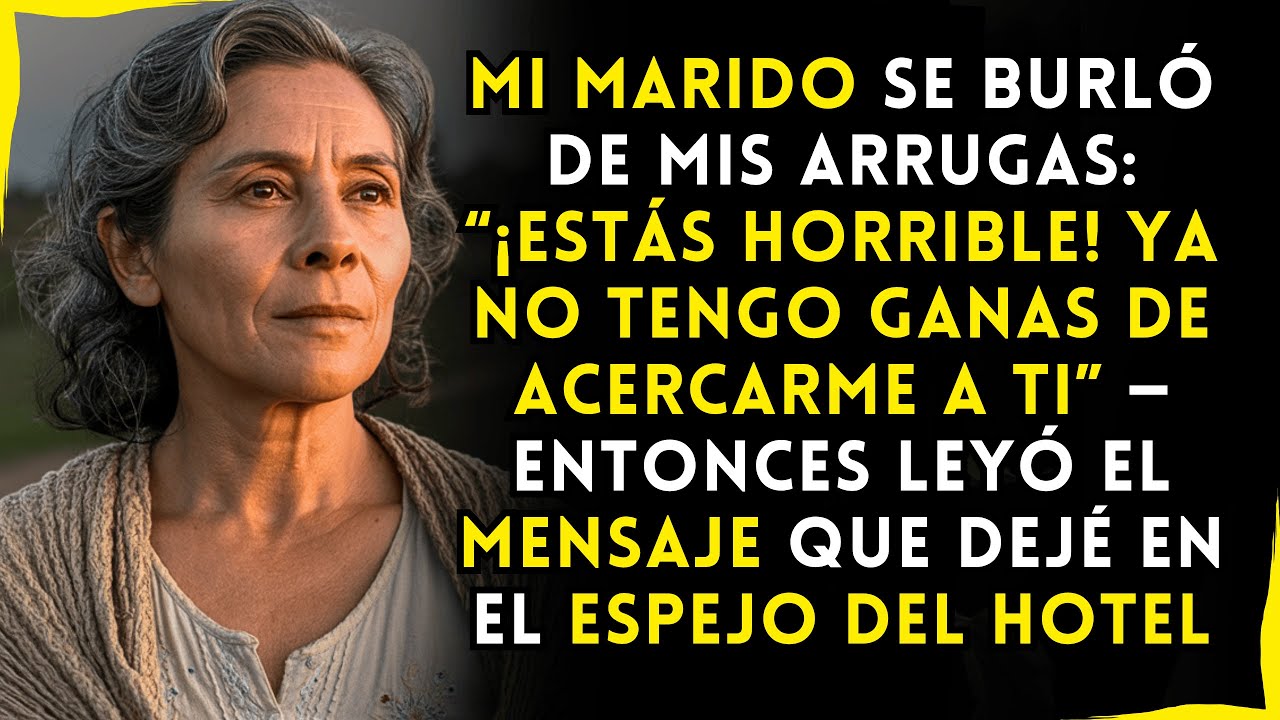 Mi esposo se burló de mis arrugas — Entonces leyó el mensaje que le dejé en el espejo del hotel