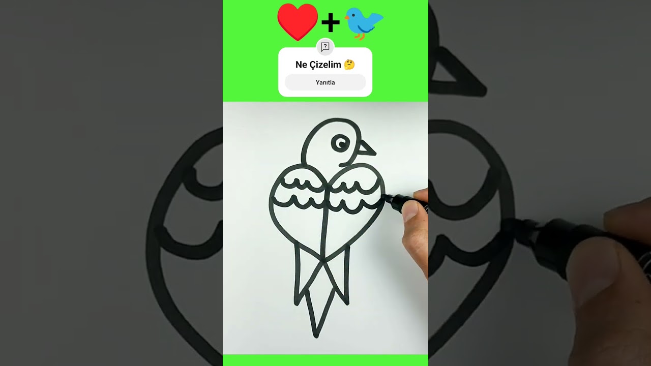 Sayılarla Resim Çizme, Kuş Çizimi 