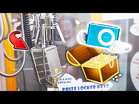 Thumbnail for Winning TWO IPODS ON THE TREASURE CHEST CLAW MACHINE! - Arcade Games