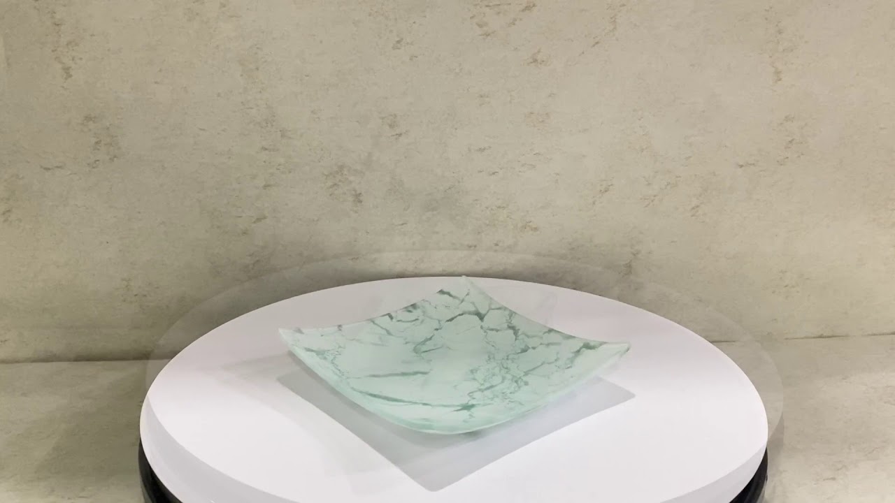 Pure Green Color High Borosilicate Glass Plate For Fruit Decoration