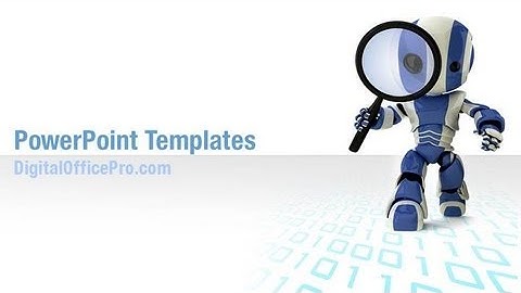 Search Robot PowerPoint Template Backgrounds - DigitalOfficePro #08181W