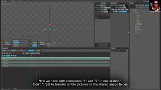 How to copy and combine animations from different skeletons in Spine 2D #spine2d #madewithspine