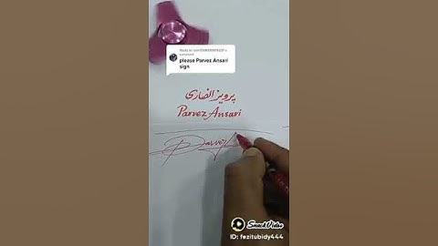 parvez Ansari signature