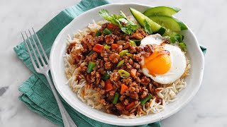 Honey Soy Pork Mince Stir-Fry With Egg