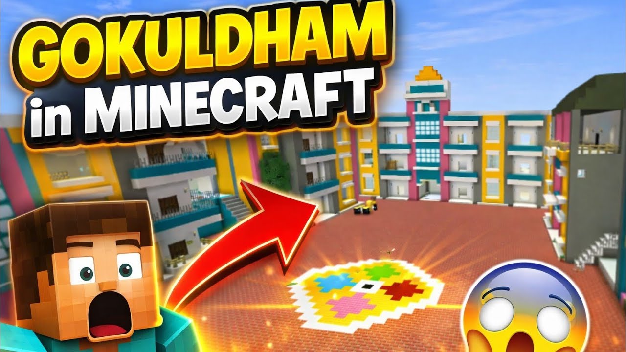 Taarak Mehta Ka Ooltah Chashmah in Minecraft 😱 | Gokuldham Home Tour