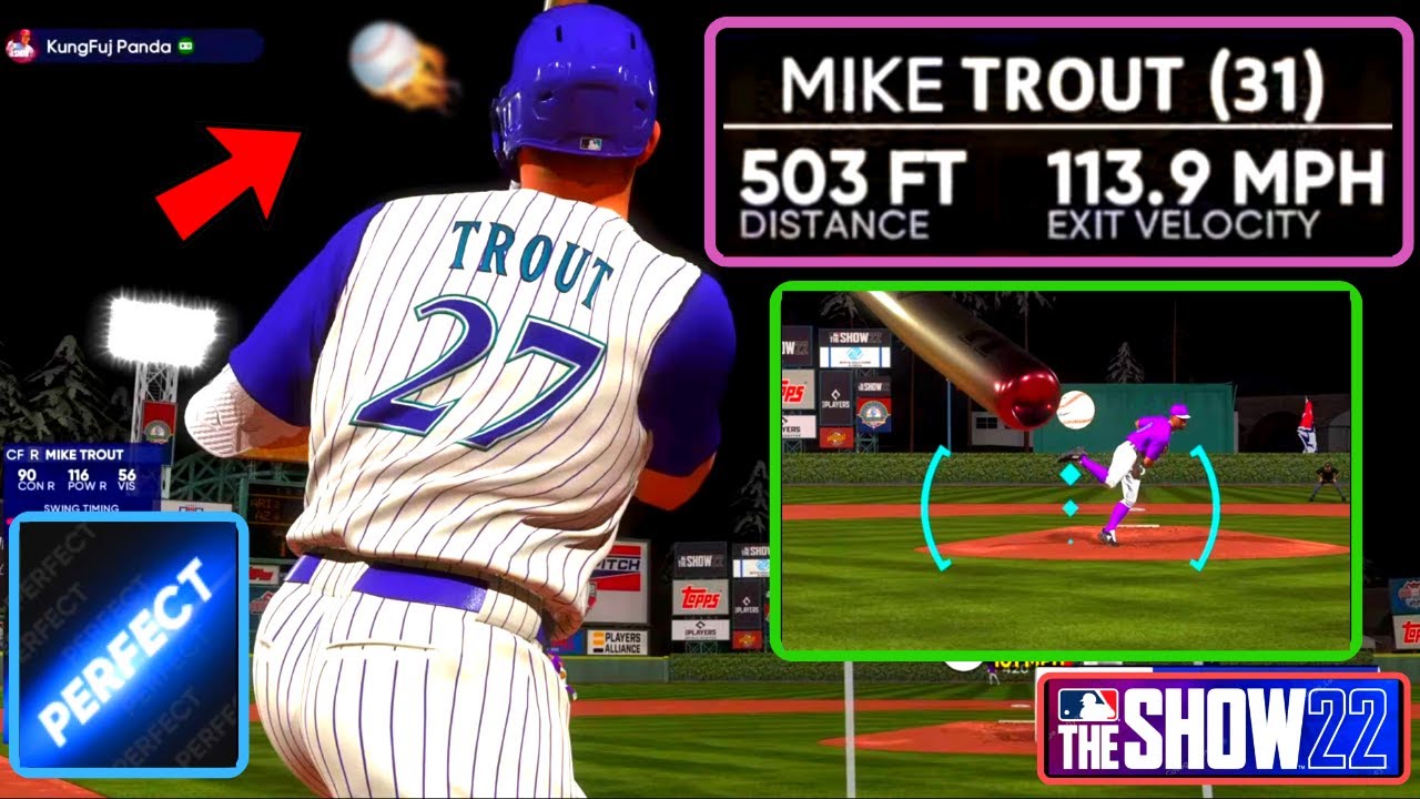 I hit a 500 ft PERFECT HOME RUN with MIKE TROUT!
