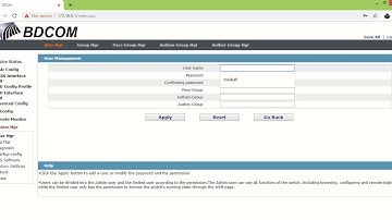 How to create read only user (BDCOM GPON)