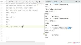 20. Learn Python String Manipulation And String Special Chars - Part 2