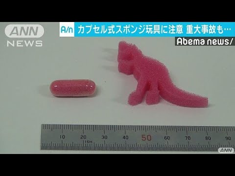 カプセル式スポンジ玩具に注意 子どもが飲み込みも 19 02 16 Youtube