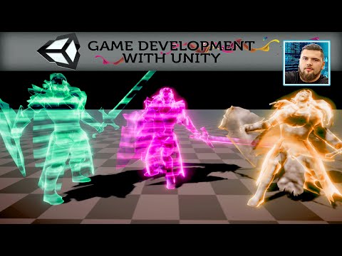 Видео: Голограмма на shader graph unity3D