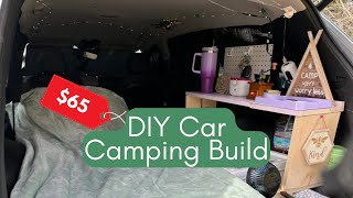 SUV Camper Conversion: Easy $65 DIY with Storage and Table #carcamping  #suvcamping