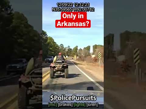 Police Pursuit with 4-wheeler - Arkansas State Police #pursuit #shorts  @PolicePursuits
