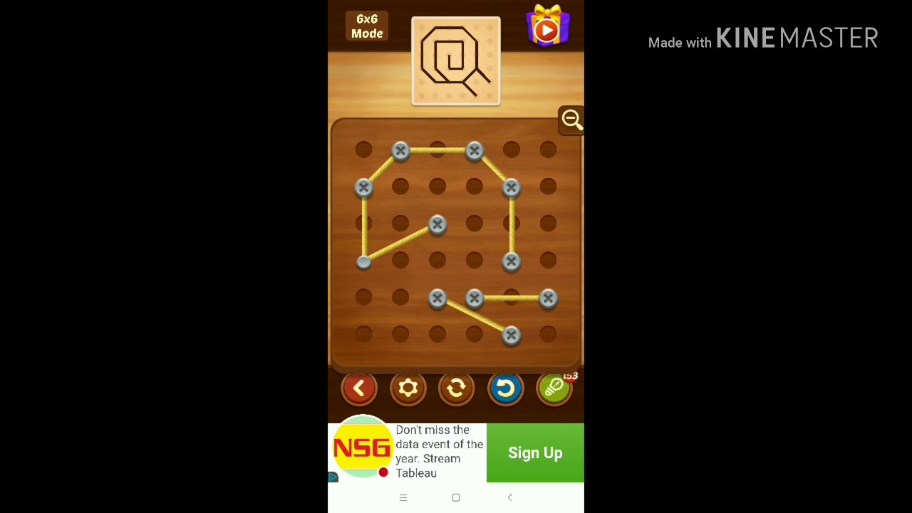 LINE PUZZLE String Art Daily Puzzle 21 October 2018 6X6 MODE