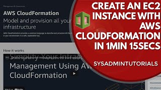 Create EC2 Instances in 1 MIN 15 SECONDS with AWS Cloudformation