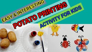 Easy And Interesting Potato Printing Activity For Kids Potato Printing Ideas Vegetable Printing