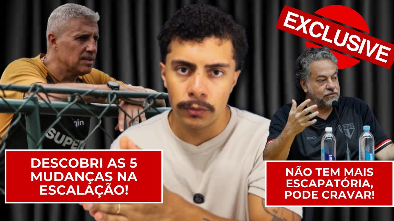 CRESPO VAI MUDAR MEIO TIME! ESCALAÇÃO DO SÃO PAULO, CASARES VAI CAIR E MERCADO DO SÃO PAULO