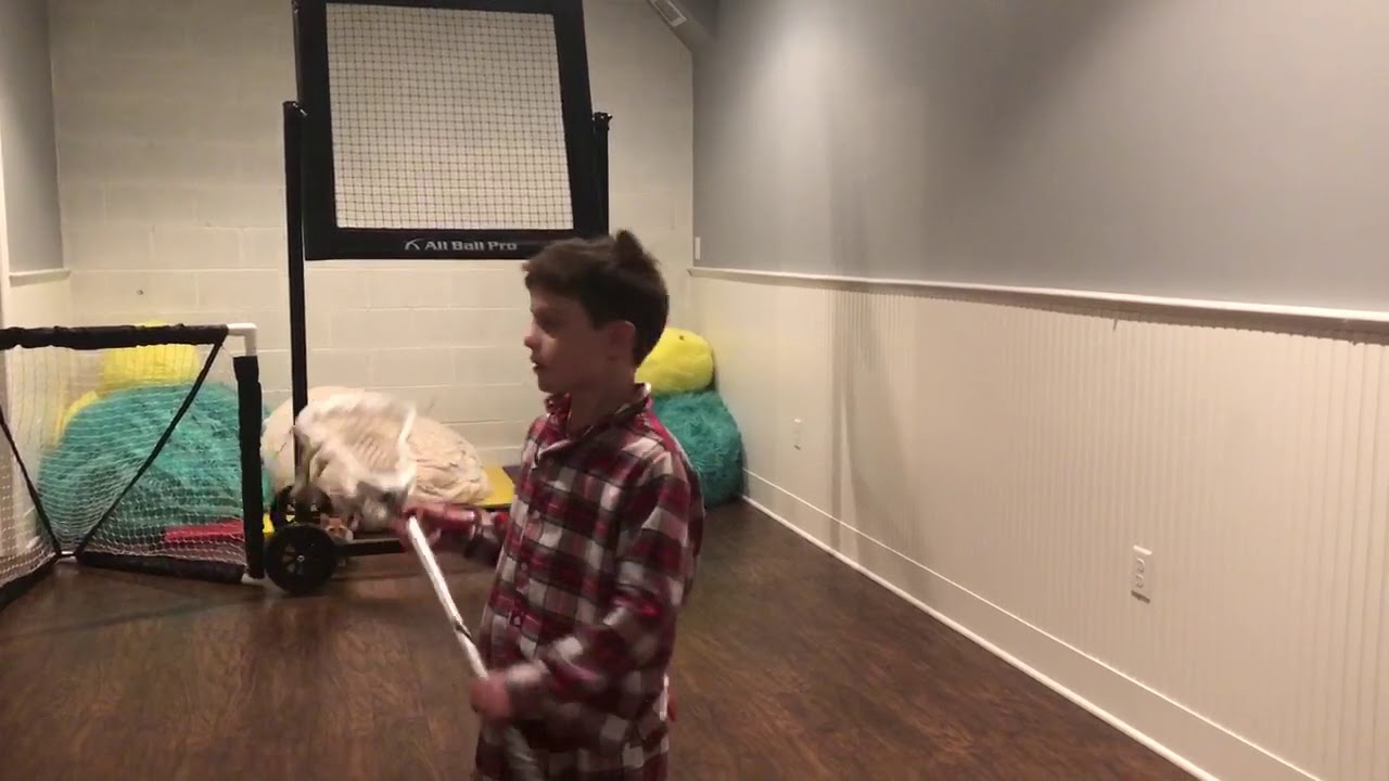 Catch and Shoot Lacrosse Drill Using a Swax Lax Training Ball and