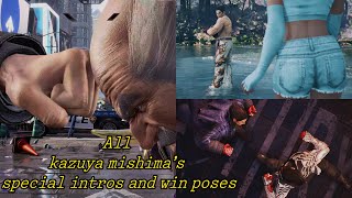 All of kazuya special intros and win poses 