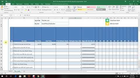 Bài 18 - Tạo ứng dụng quản lý tiến độ dự án công việc trong excel - Trung tâm tin học Thái Linh
