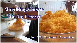 Shredding Cheese For the Freezer  And A Tip to Make It Clump Free