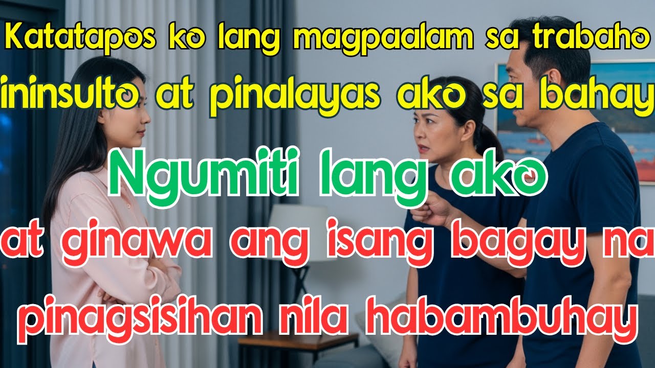 Sa hapag-kainan, sinabi kong nag-resign na ako. Tinawag ako ng hipag ko na PALAMUNIN Biglang itinapo