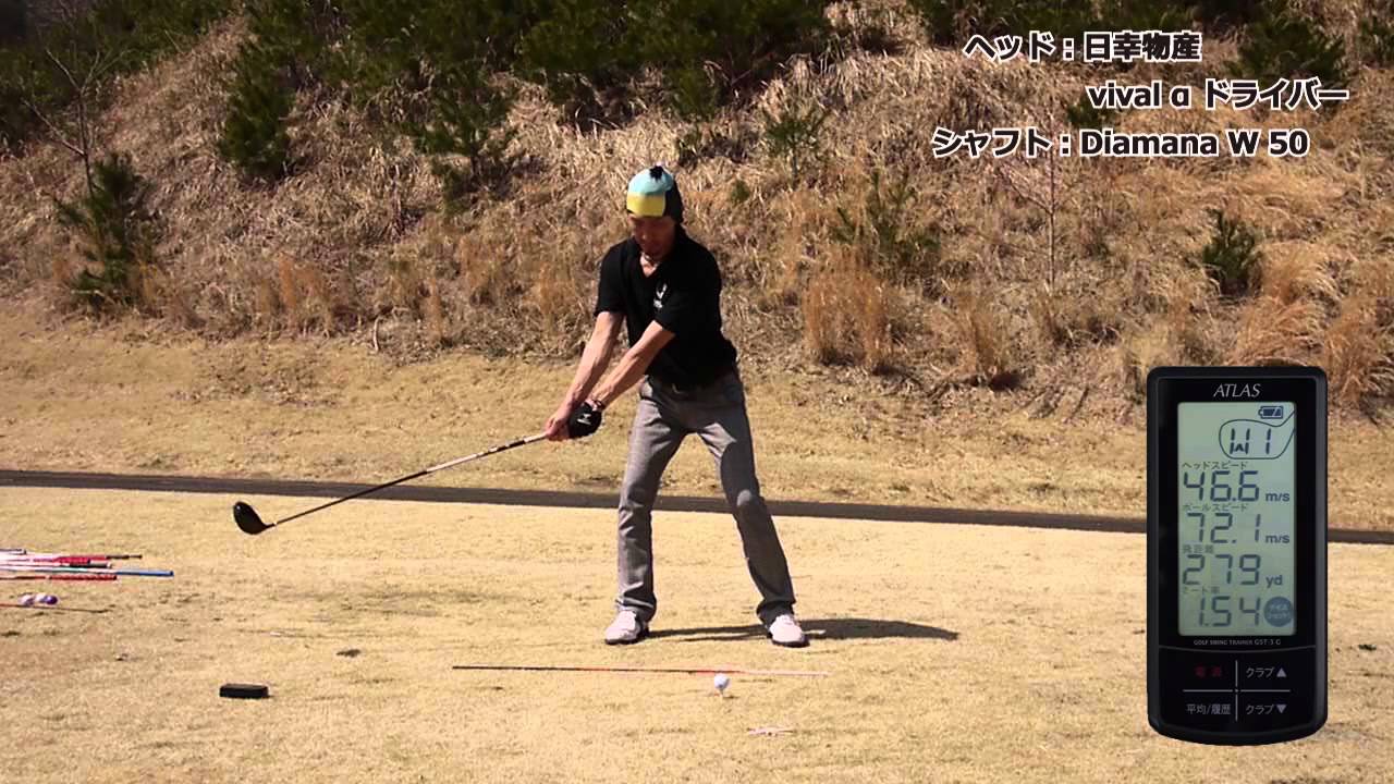 地クラブ試打 日幸物産 vival α ドライバー - YouTube
