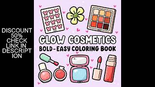 COSMETICS Bold-easy Patterns Coloring Book for Adults Cute Drawing Book Perfect Gift for Party and B