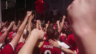 Liverpool fans sing 'All you need is Love' (Rush!) by The Beatles in Madrid