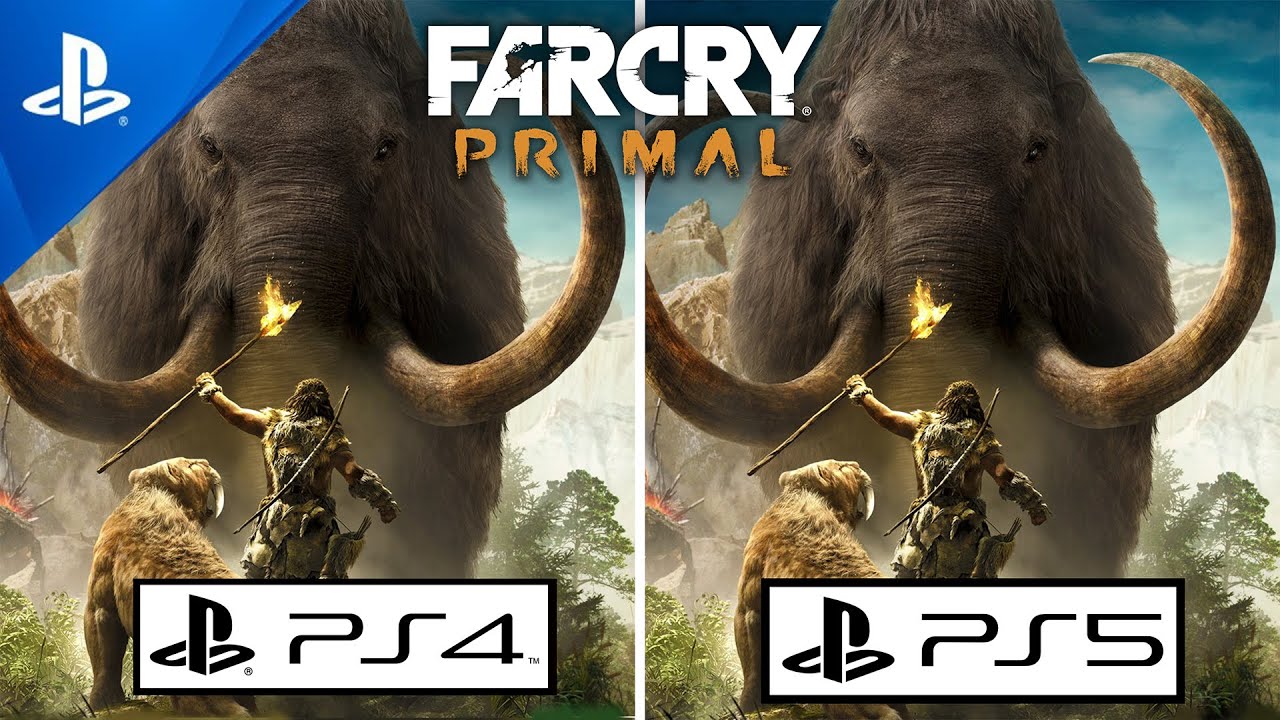 Far Cry Primal PS5 VS PS4 Graphics Comparison Gameplay 4K/PlayStation 5 VS  PlayStation 4/Next Gen 